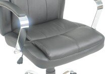 Schreibtischstuhl >Chromo< in schwarz - 62x116x71cm (BxHxT)