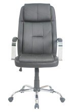 Schreibtischstuhl >Chromo< in schwarz - 62x116x71cm (BxHxT)