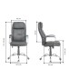 Schreibtischstuhl >Chromo< in schwarz - 62x116x71cm (BxHxT)