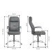 Schreibtischstuhl >Chromo< in schwarz - 62x116x71cm (BxHxT)