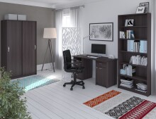 Bürostuhl >Kano< in schwarz aus Polyester/PU/Schaumstoff - 58x89x54cm (BxHxT)