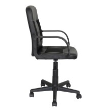 Bürostuhl >Kano< in schwarz aus Polyester/PU/Schaumstoff - 58x89x54cm (BxHxT)