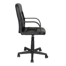 Bürostuhl >Kano< in schwarz aus Polyester/PU/Schaumstoff - 58x89x54cm (BxHxT)