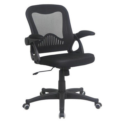 Schreibtischstuhl >Tefera< in schwarz aus Mesh/Schaumstoff/PU - 68x88x66 (BxHxT)