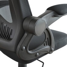 Schreibtischstuhl >Tefera< in schwarz aus Mesh/Schaumstoff/PU - 68x88x66 (BxHxT)