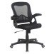 Schreibtischstuhl >Tefera< in schwarz aus Mesh/Schaumstoff/PU - 68x88x66 (BxHxT)