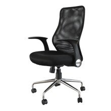 Bürostuhl >Surf< in schwarz aus Mesh/Schaumstoff - 65x105x67cm (BxHxT)