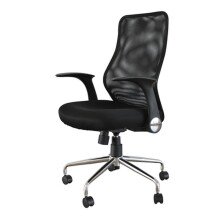 Bürostuhl >Surf< in schwarz aus Mesh/Schaumstoff - 65x105x67cm (BxHxT)