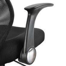 Bürostuhl >Surf< in schwarz aus Mesh/Schaumstoff - 65x105x67cm (BxHxT)