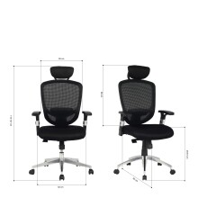 Schreibtischstuhl >Computech< in schwarz - 64x120x65 (BxHxT)