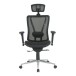 Bürostuhl >Upsilon< in schwarz aus Mesh/PU/Polyester - 65x121x60cm (BxHxT)