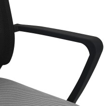 Schreibtischstuhl >Iceberg< in schwarz aus Mesh/PU/Polyester - 57x89x59 (BxHxT)