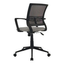 Schreibtischstuhl >Iceberg< in schwarz aus Mesh/PU/Polyester - 57x89x59 (BxHxT)