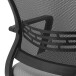 Schreibtischstuhl >Iceberg< in schwarz aus Mesh/PU/Polyester - 57x89x59 (BxHxT)