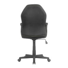 Schreibtischstuhl >Bogota< in schwarz aus PU/Polyester - 57x89x59cm (BxHxT)