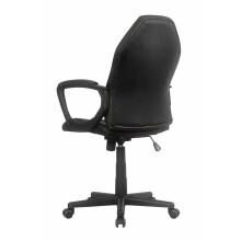 Schreibtischstuhl >Bogota< in schwarz aus PU/Polyester - 57x89x59cm (BxHxT)