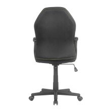 Schreibtischstuhl >Bogota< in schwarz aus PU/Polyester - 57x89x59cm (BxHxT)