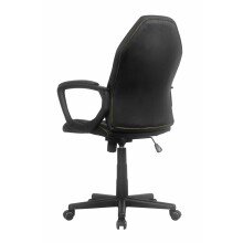 Schreibtischstuhl >Bogota< in schwarz aus PU/Polyester - 57x89x59cm (BxHxT)
