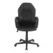 Schreibtischstuhl >Bogota< in schwarz aus PU/Polyester - 57x89x59cm (BxHxT)