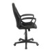 Schreibtischstuhl >Bogota< in schwarz aus PU/Polyester - 57x89x59cm (BxHxT)