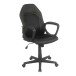 Schreibtischstuhl >Bogota< in schwarz aus PU/Polyester - 57x89x59cm (BxHxT)