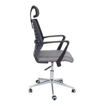 Schreibtischstuhl >Molitor< in schwarz aus PU/Mesh/Polyester - 59x108x59 (BxHxT)