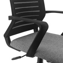Schreibtischstuhl >Molitor< in schwarz aus PU/Mesh/Polyester - 59x108x59 (BxHxT)