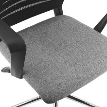 Schreibtischstuhl >Molitor< in schwarz aus PU/Mesh/Polyester - 59x108x59 (BxHxT)