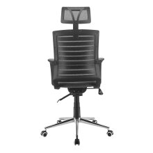 Schreibtischstuhl >Molitor< in schwarz aus PU/Mesh/Polyester - 59x108x59 (BxHxT)