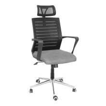 Schreibtischstuhl >Molitor< in schwarz aus PU/Mesh/Polyester - 59x108x59 (BxHxT)