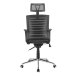 Schreibtischstuhl >Molitor< in schwarz aus PU/Mesh/Polyester - 59x108x59 (BxHxT)