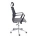 Schreibtischstuhl >Molitor< in schwarz aus PU/Mesh/Polyester - 59x108x59 (BxHxT)