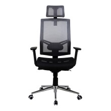 Bürostuhl >Manille< in schwarz aus PU/Mesh -...