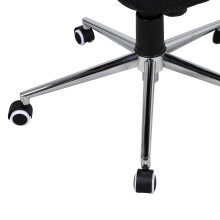 Bürostuhl >Manille< in schwarz aus PU/Mesh - 66x116x60cm (BxHxT)