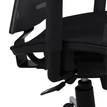 Bürostuhl >Manille< in schwarz aus PU/Mesh - 66x116x60cm (BxHxT)