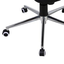 Bürostuhl >Manille< in schwarz aus PU/Mesh - 66x116x60cm (BxHxT)