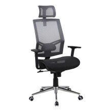 Bürostuhl >Manille< in schwarz aus PU/Mesh -...