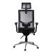 Bürostuhl >Manille< in schwarz aus PU/Mesh - 66x116x60cm (BxHxT)