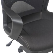 Schreibtischstuhl >Freetown< in schwarz aus PU/Schaumstoff - 62x116x63cm (BxHxT)