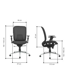 Schreibtischstuhl >Axiome< in schwarz - 65x102x64 (BxHxT)