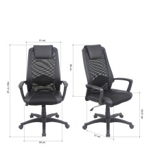 Bürostuhl >Business< in schwarz - 68x107x66 (BxHxT)