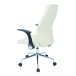 Schreibtischstuhl >Brontes< in weiss aus PU/Mesh/Polyester - 64x409x66cm (BxHxT)
