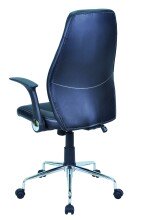 Schreibtischstuhl >Brontes< in schwarz aus PU/Mesh/Polyester - 64x409x66 (BxHxT)