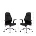 Schreibtischstuhl >Brontes< in schwarz aus PU/Mesh/Polyester - 64x409x66 (BxHxT)