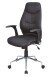 Schreibtischstuhl >Brontes< in schwarz aus PU/Mesh/Polyester - 64x409x66 (BxHxT)