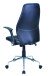Schreibtischstuhl >Brontes< in schwarz aus PU/Mesh/Polyester - 64x409x66 (BxHxT)