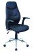 Schreibtischstuhl >Brontes< in schwarz aus PU/Mesh/Polyester - 64x409x66 (BxHxT)