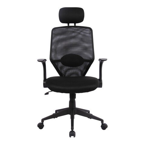 Schreibtischstuhl >Galleon< in schwarz - 61x121x62 (BxHxT)