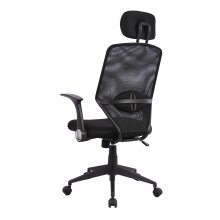 Schreibtischstuhl >Galleon< in schwarz - 61x121x62 (BxHxT)