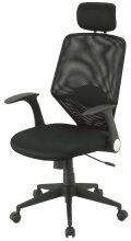 Schreibtischstuhl >Galleon< in schwarz - 61x121x62 (BxHxT)